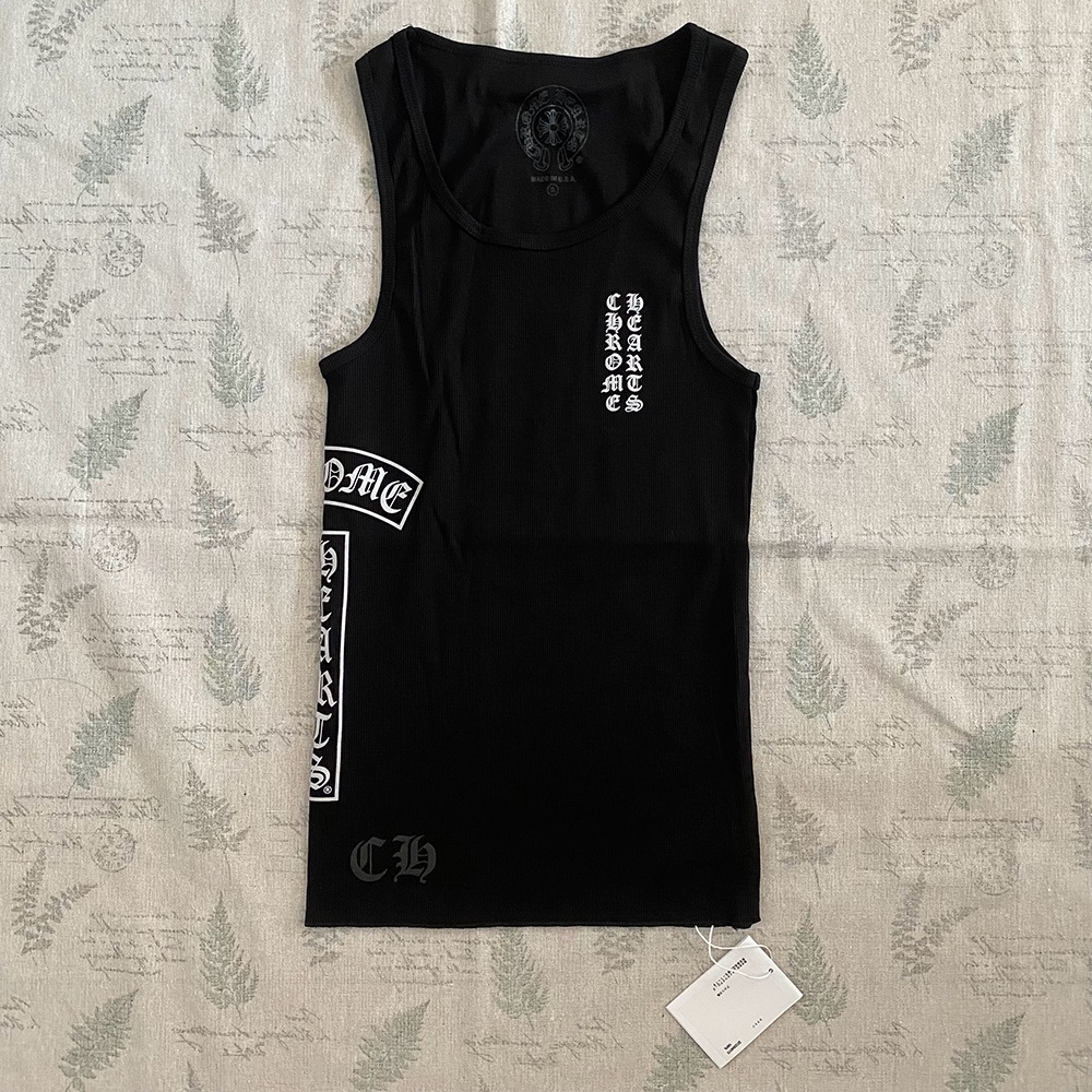 Chrome Hearts Womens Sleeveless Black Tank Top Size M
